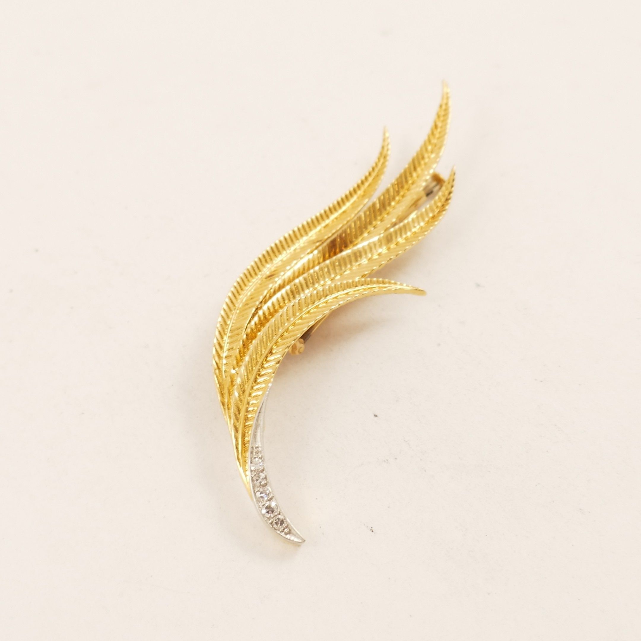 Broche Vintage Ancienne Gerbe Plaquée Or – Bijou élégant – Superbe Pièce Ancienne