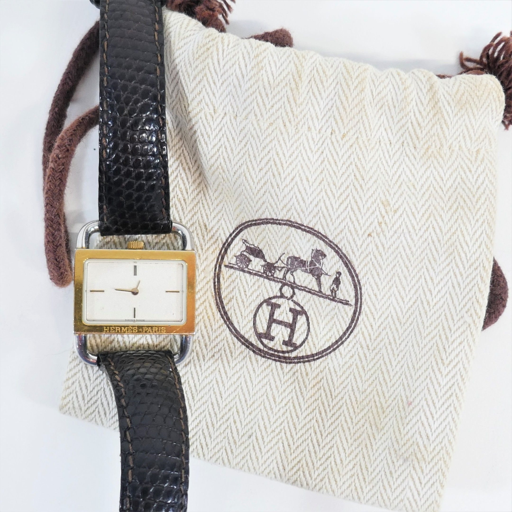 HERMES Paris. Braceletmontre vintage « Etrier » e Mode, luxe