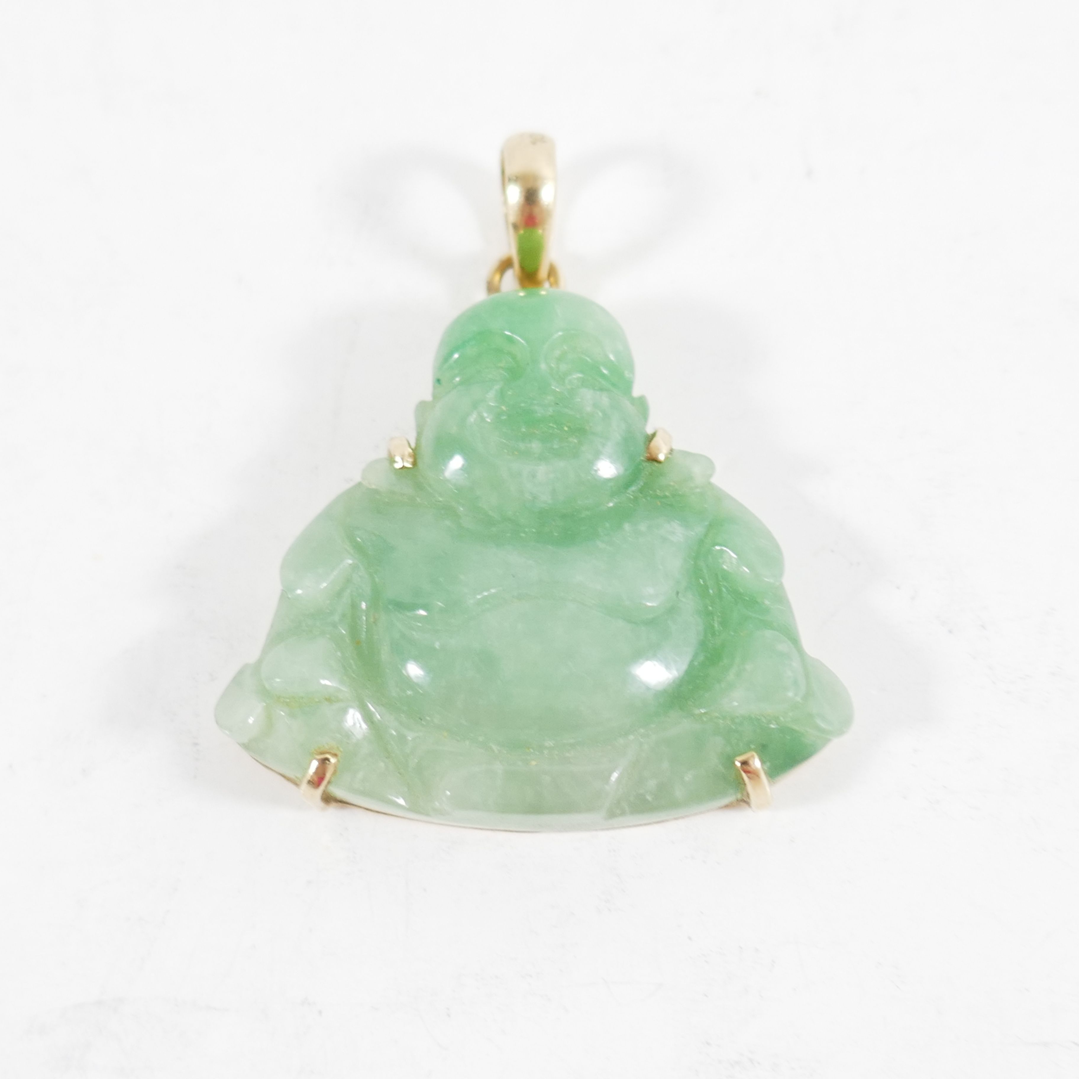 Pendentif Bouddha en Jade Clair - Bijouterie, Pierre semi-précieuse et